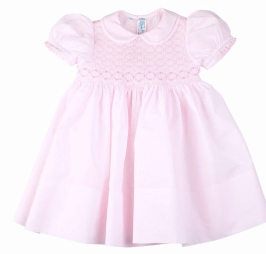 Feltman Pink Smocked Dress with Sash