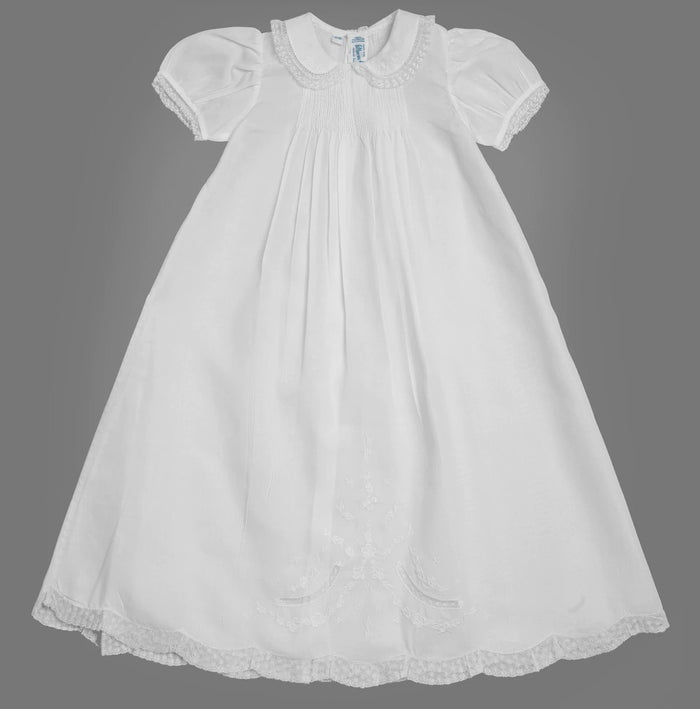Feltman Ruffle Lace Collar Christening Gown