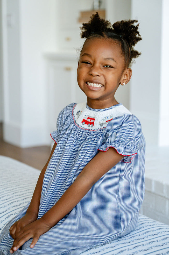 First Responders Smocked Helen Dress