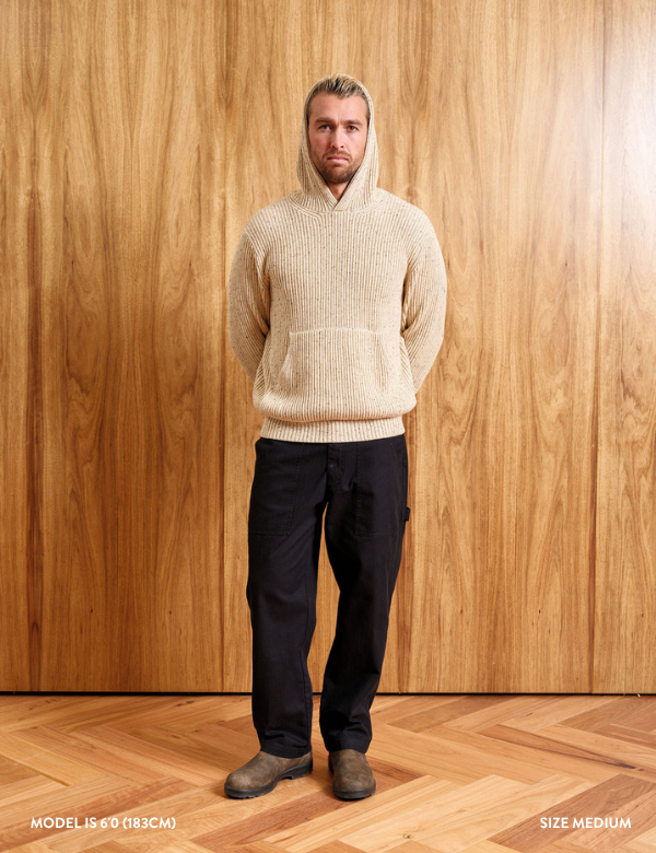 Fisher Hood Knit - Oatmeal