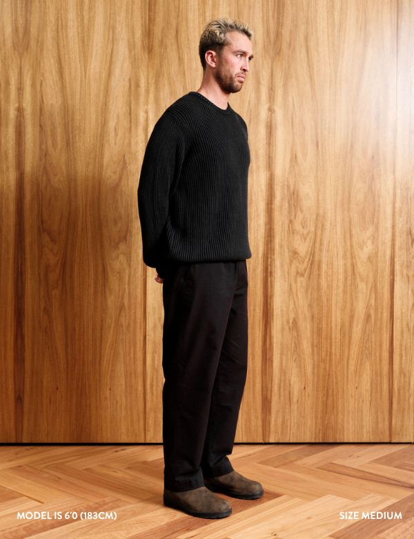 Fisher Relaxed Knit - Black