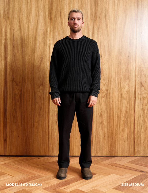 Fisher Relaxed Knit - Black