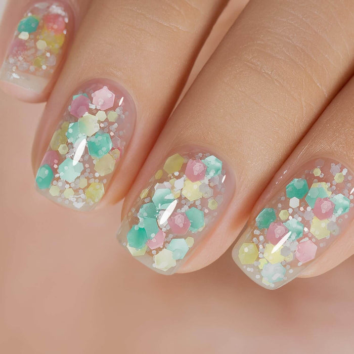 RARJSM ® Spring Colorful Big Flakes Diamond Glitter Gel Nail Polish