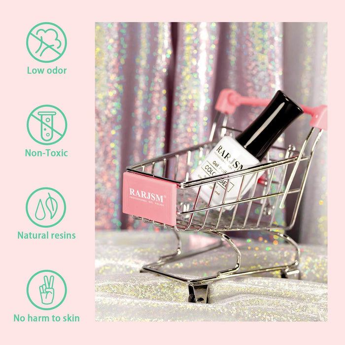 RARJSM ® Spring Colorful Big Flakes Diamond Glitter Gel Nail Polish