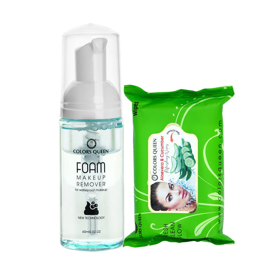 Foam Makeup Remover and  Wet Wipes Combo