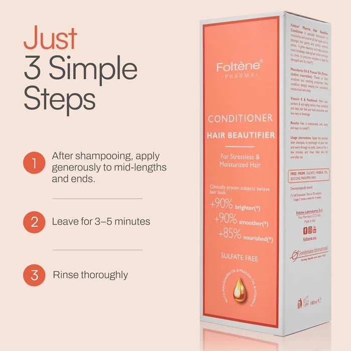 Foltene Pharma Conditioner Hair Beautifier - Just 3 Simple Steps