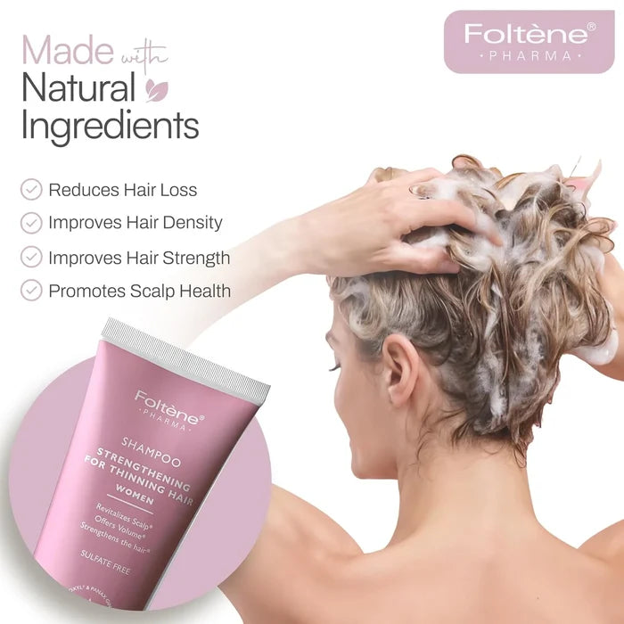 Foltene Pharma Strengthening for Thinning Hair Women Shampoo - Natural Ingredients