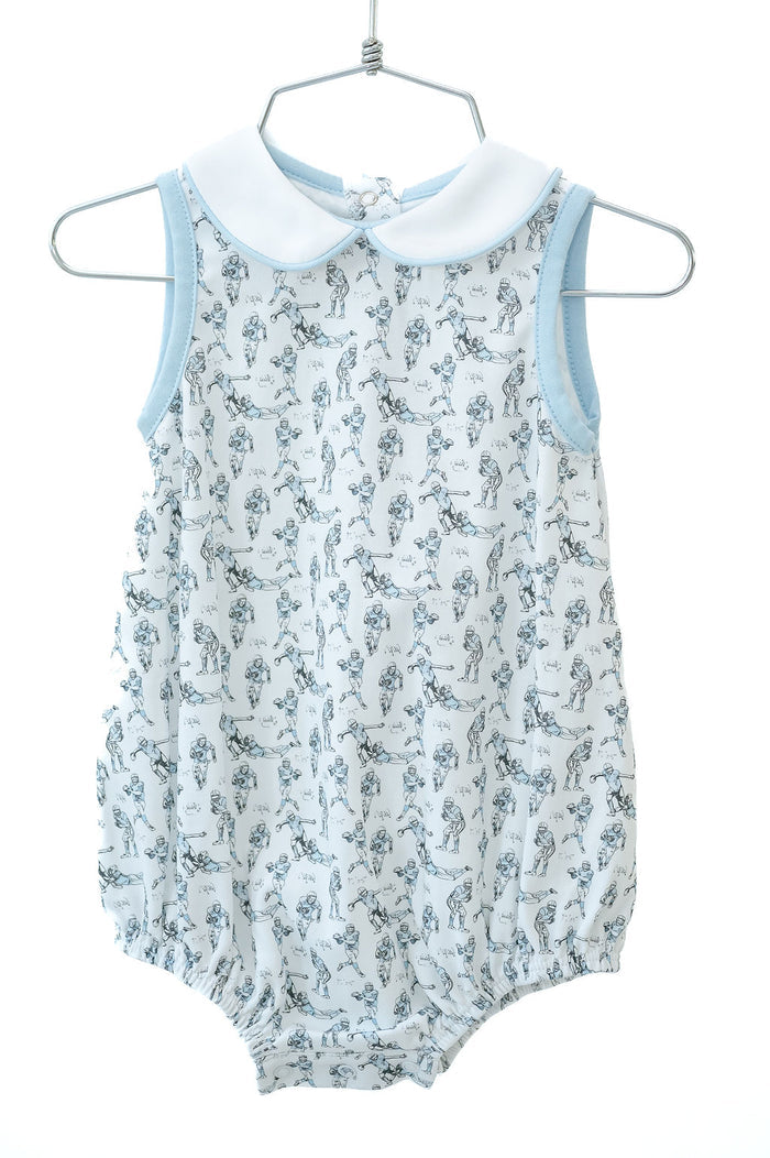 Football Printed Pima Outfits for Girls bubble