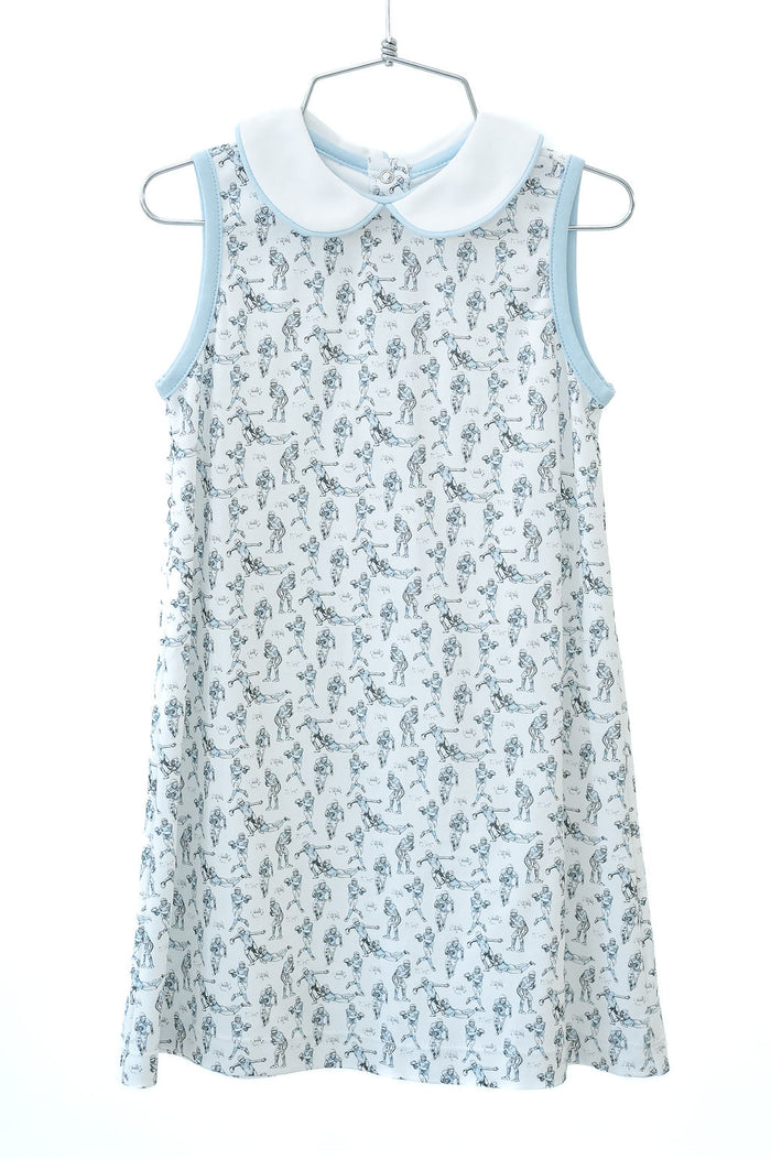 Football Printed Pima Outfits for Girls Dress