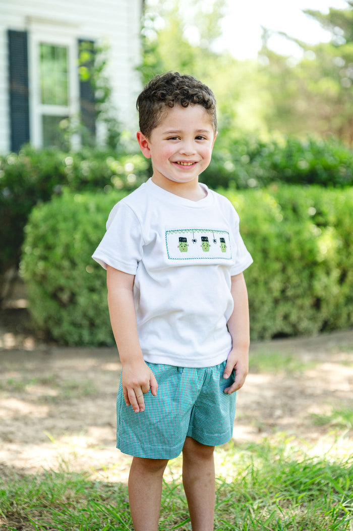 Frankenstein Smocked Beau T-Shirt/Shorts Set