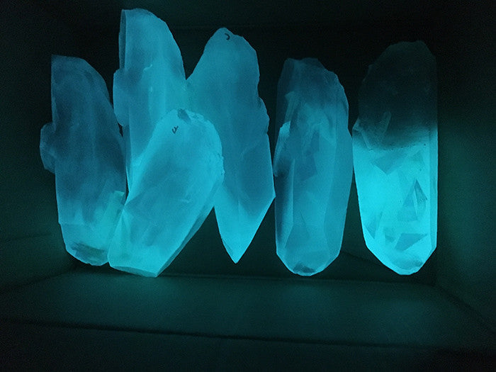 GARDEN CRYSTAL- CAST URETHANE GLOW IN THE DARK- IRIDESCENTS ( REDS )