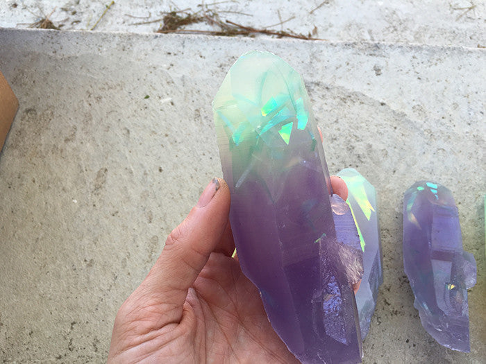GARDEN CRYSTAL- CAST URETHANE GLOW IN THE DARK- IRIDESCENTS