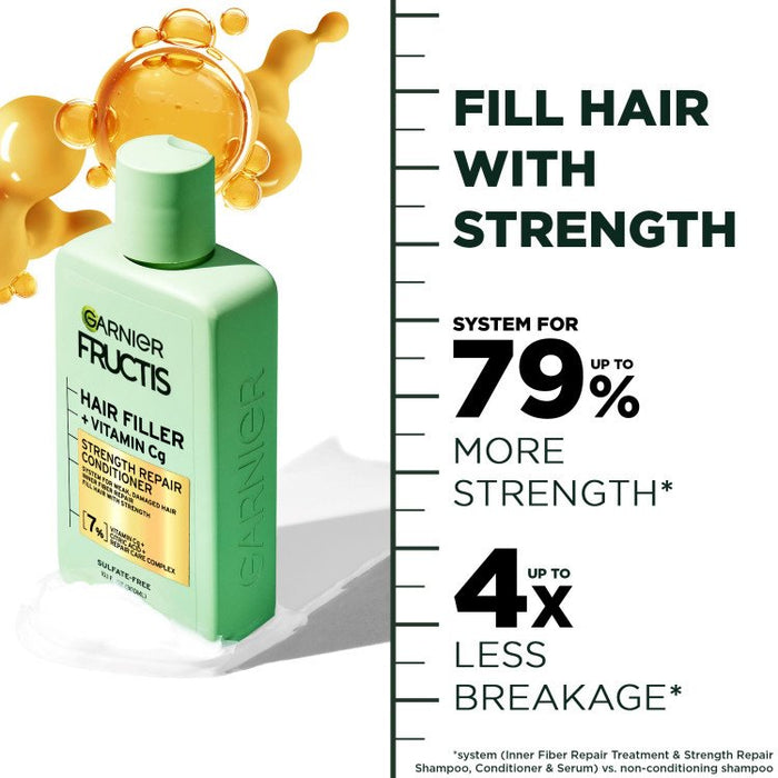 GARNIER Fructis hair filler + vitamin Cg strength repair conditioner بلسم اصلاح الشعر بالفلر والفيتامين من كارنيير