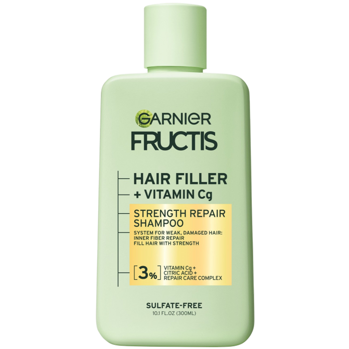 GARNIER Fructis hair filler + vitamin Cg strength repair shampoo شامبو اصلاح الشعر بالفلر والفيتامينات من كارنيير