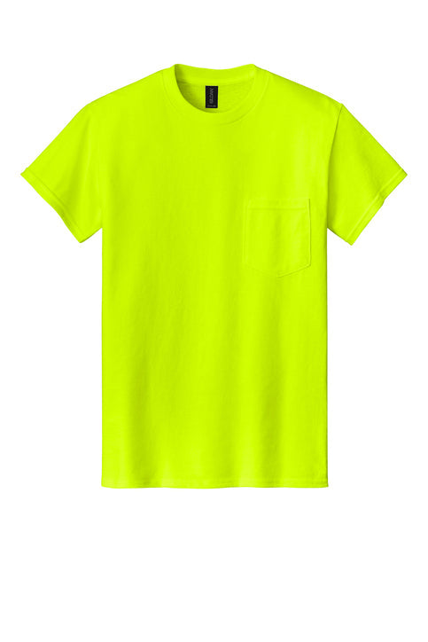 GILDAN - SAFETY GREEN POCKET T- SHIRT