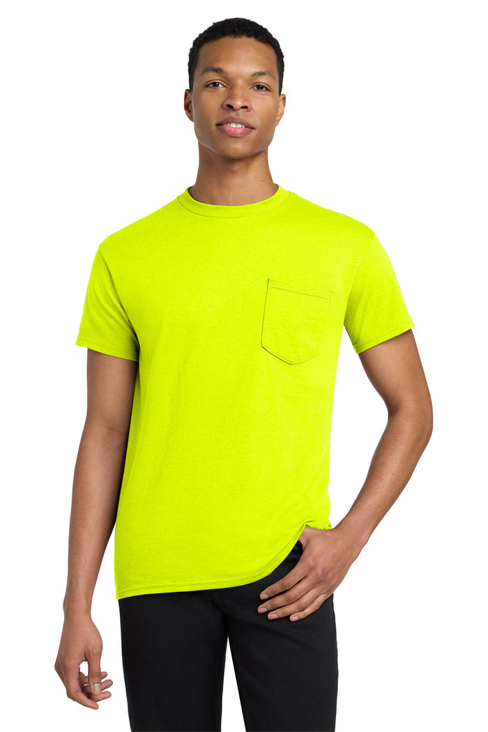 GILDAN- SAFETY GREEN HEAVY COTTON 100% TSHIRT