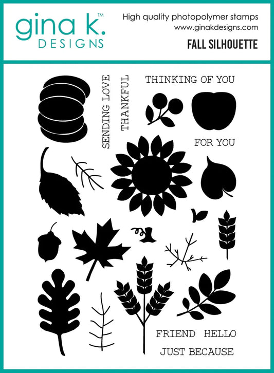 Gina K. Designs - Stamp &amp; Die Set - Fall Silhouette. Set by Beth Silika. At Embellish Away in Bowmanville Ontario Canada.