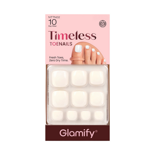 Glamify Timeless Toe Nails [Cloud White] #NTTN02