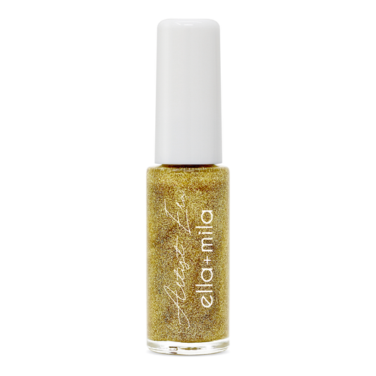 Gold Leaf gold glitter nail art liner polish with fine brush – ella+mila Artist Era