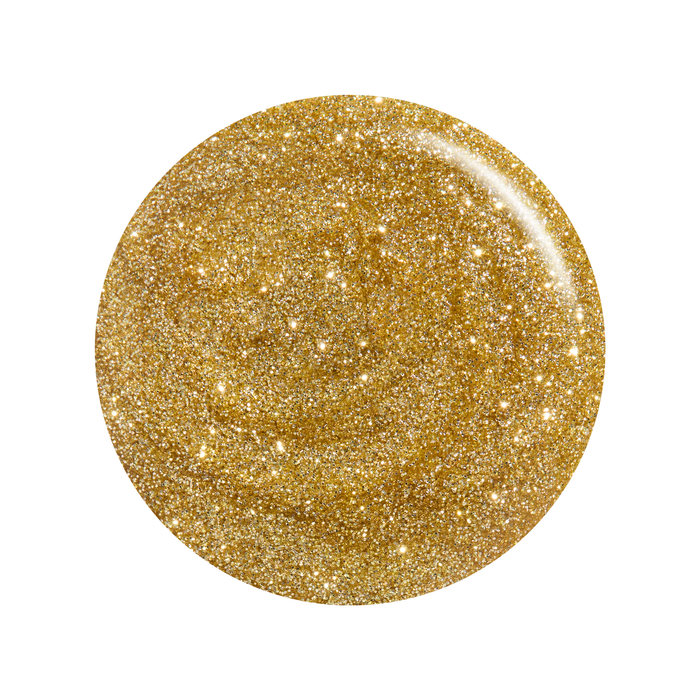 Gold Leaf gold glitter nail art liner polish color swatch