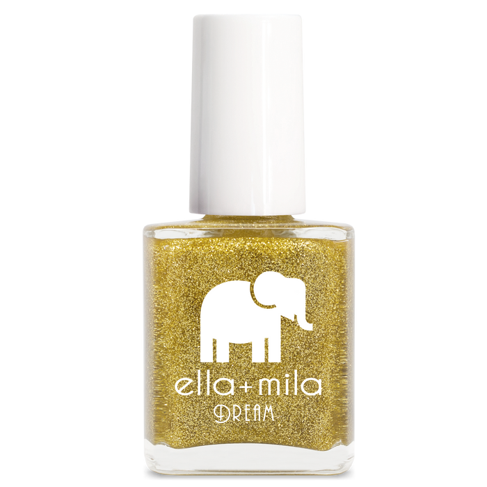 Golden Fairy gold glitter nail polish bottle – ella+mila Dream