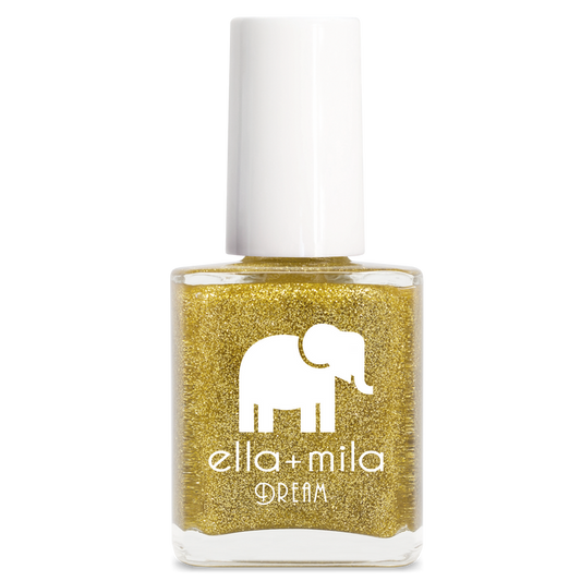 Golden Fairy gold glitter nail polish bottle – ella+mila Dream