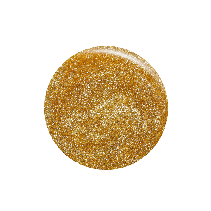 Golden Fairy gold glitter nail polish color swatch