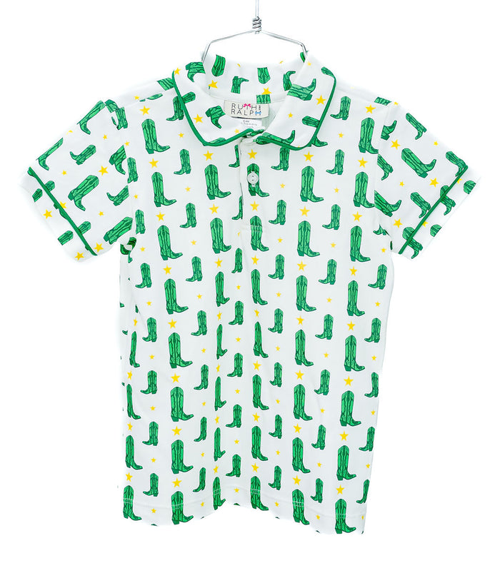 Pima Green Boot Outfits for Boys Polo