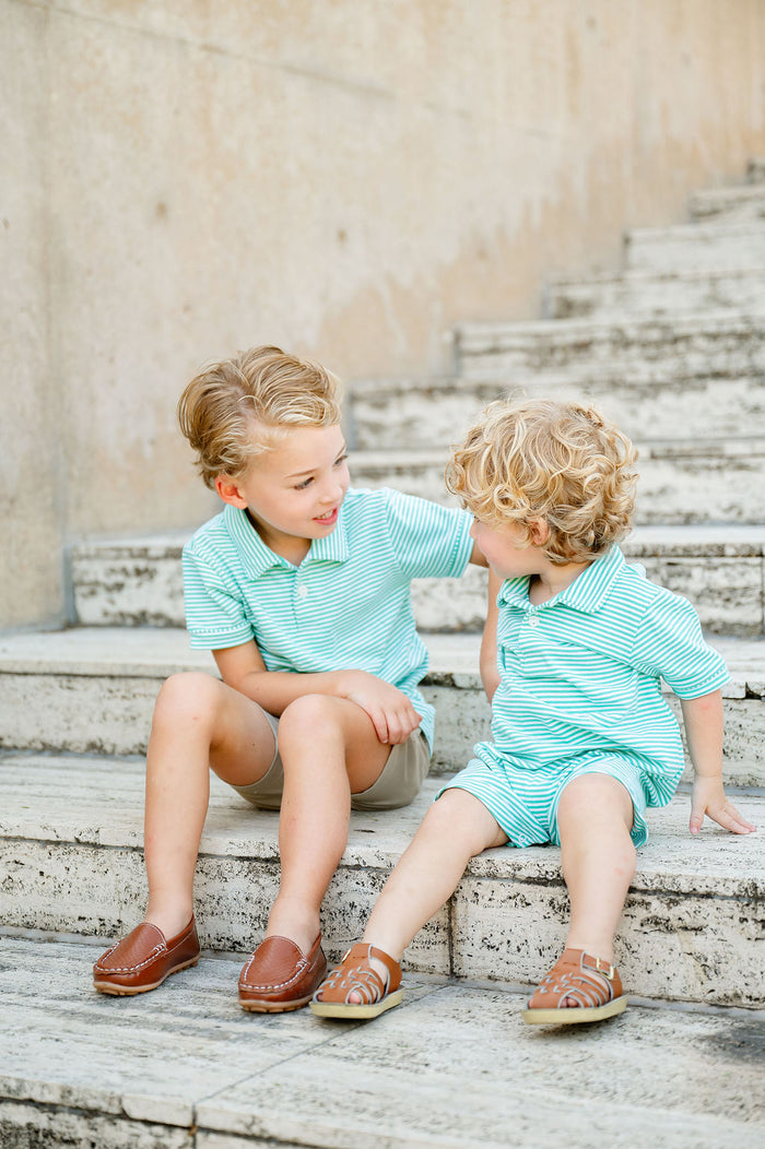 Green Stripes Pima Cotton Harold Romper