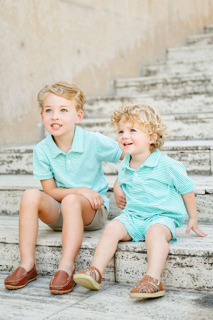 Green Stripes Pima Cotton Harold Romper