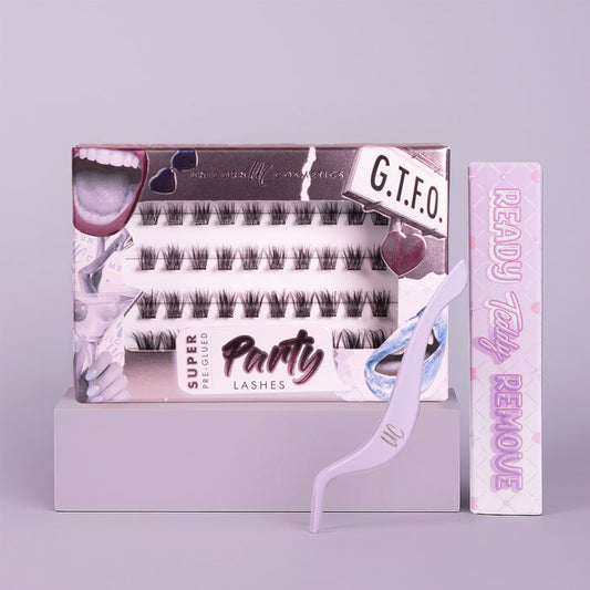G.T.F.O. Super Pre-Glued Party Lashes Full Kit - Unicorn Cosmetics