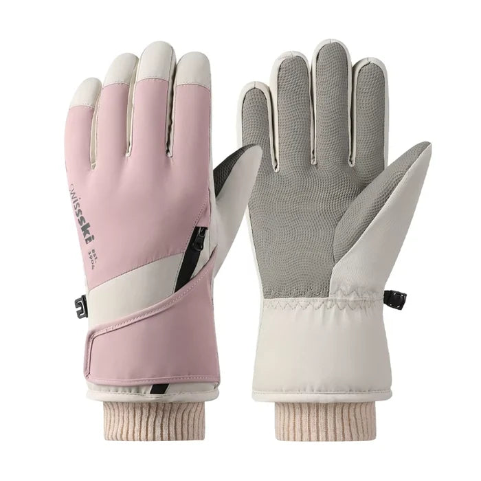 Guantes Térmicos Gruesos Esquí Impermeables con Forro Polar Peluche Unisex