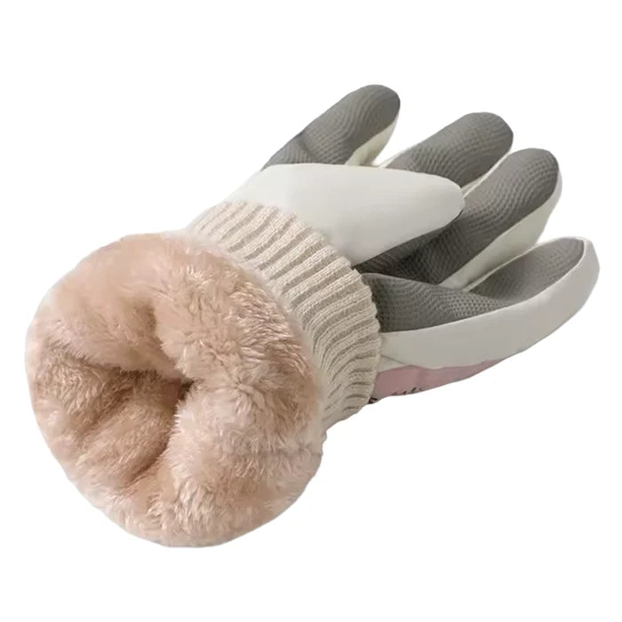 Guantes Térmicos Gruesos Esquí Impermeables con Forro Polar Peluche Unisex
