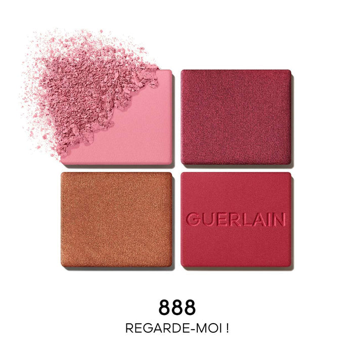 Guerlain Ombres G Quad Eyeshadow Palette in 888 Regarde Moi with four neutral and shimmer eye shadow shades.