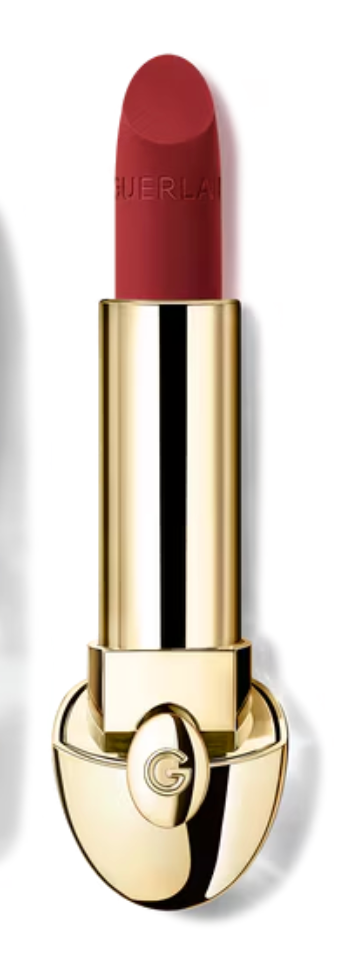 Guerlain Rouge G lipstick with multiple shades and caps, showcasing elegant packaging and vibrant color options.