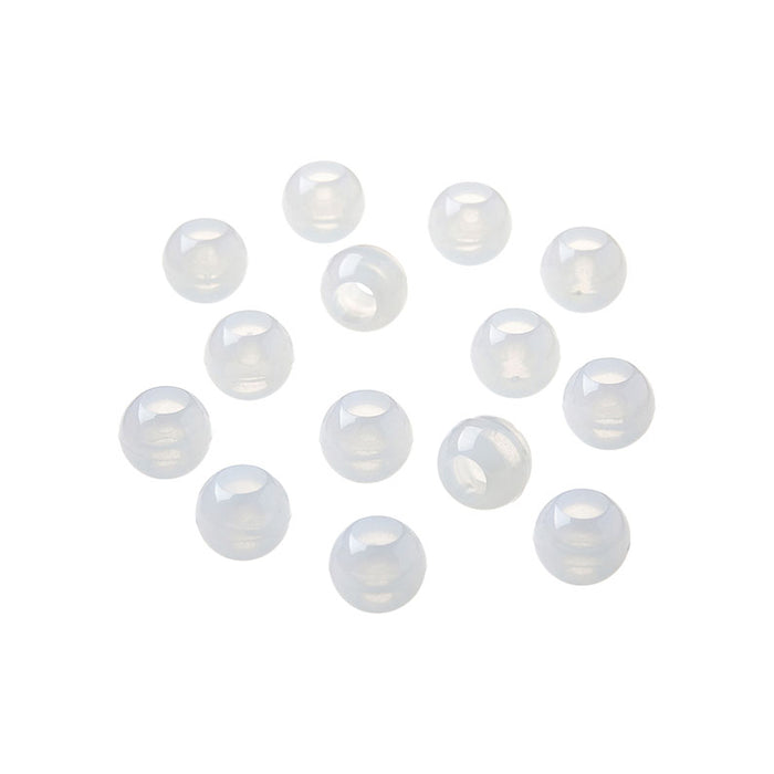 #Ha112 Glow In The Dark Hair Beads [X Large] [White]