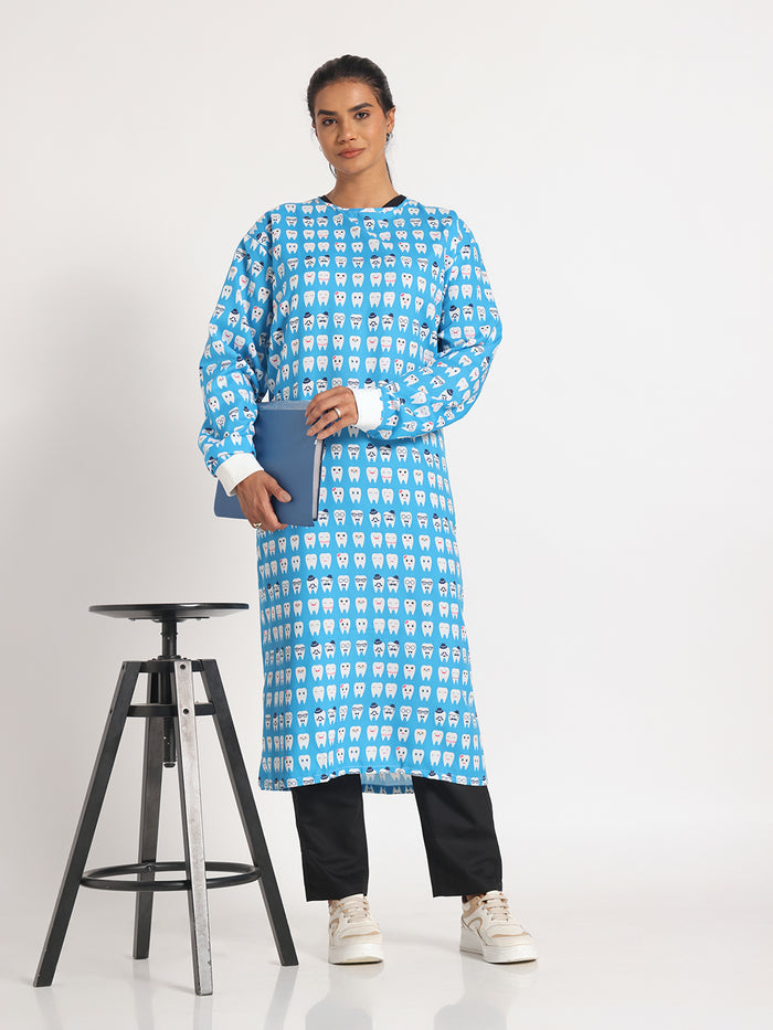 Happy Tooth Surgical Gown Blue (Unisex)