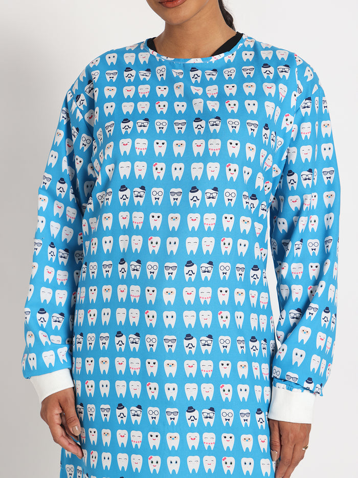 Happy Tooth Surgical Gown Blue (Unisex)