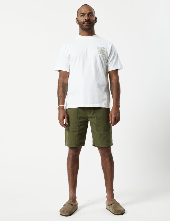Heavy Weight Print Tee - Tourist Tee Australia White