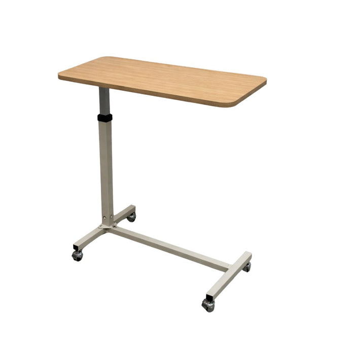 Height Adjustable Overbed Table (Light Brown)