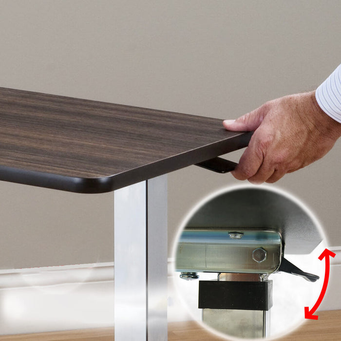 Height Adjustable Overbed Table (Light Brown)