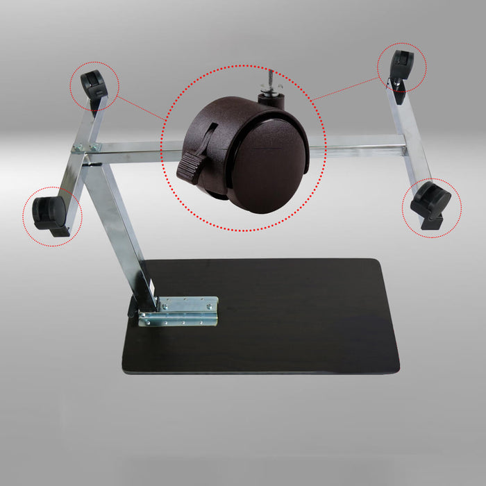 Height Adjustable Overbed Table (Light Brown)