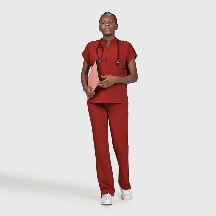 High Waisted Rise Ten-Pocket Cargo Scrub Pant