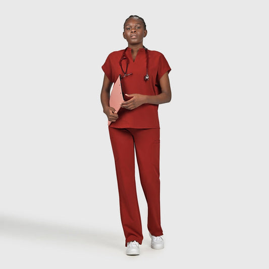 High Waisted Rise Ten-Pocket Cargo Scrub Pant