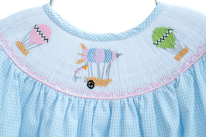 Hot Air Balloons Smocked Birdie Bubble