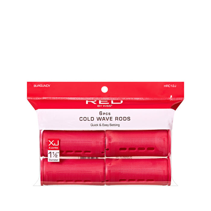 RED by KISS Cold Wave Rods X Jumbo 1 1/2" 6pcs [BURGUNDY] #HRC12J