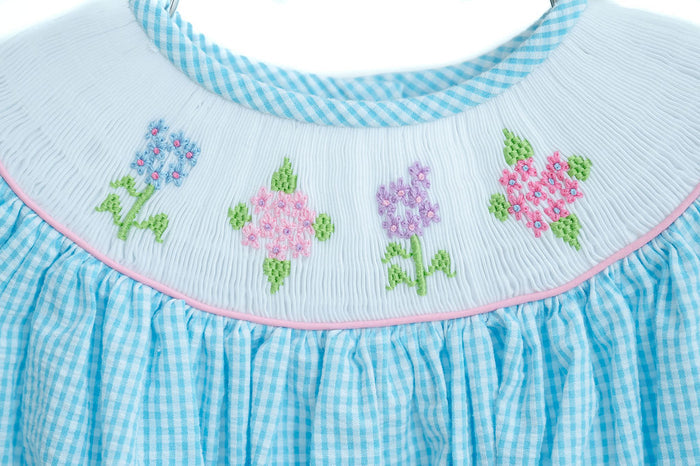 Hydrangeas Smocked Annabelle Bloomer Set