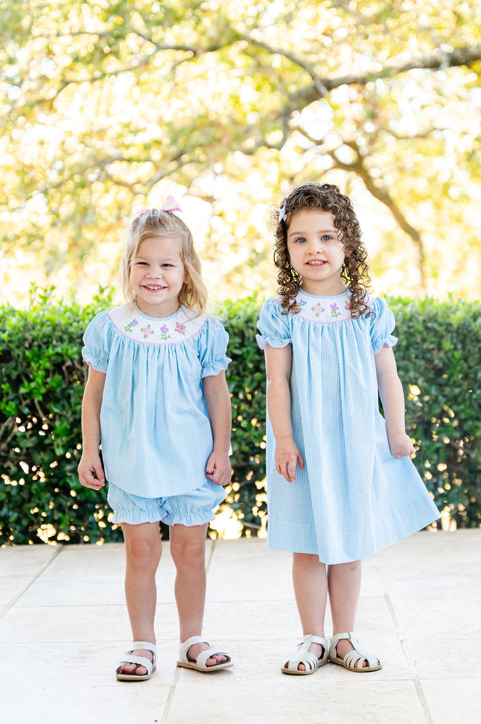 Hydrangeas Smocked Annabelle Bloomer Set