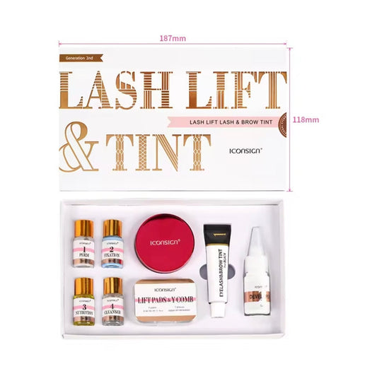 ICONSIGN Lash Lift & Tint Kit - Black for Stunning Eyelashes & Eyebrows - SD Cosmetics Care