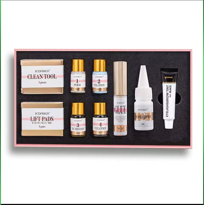 ICONSIGN Lash Lift & Tint Kit - Black for Stunning Eyelashes & Eyebrows - SD Cosmetics Care